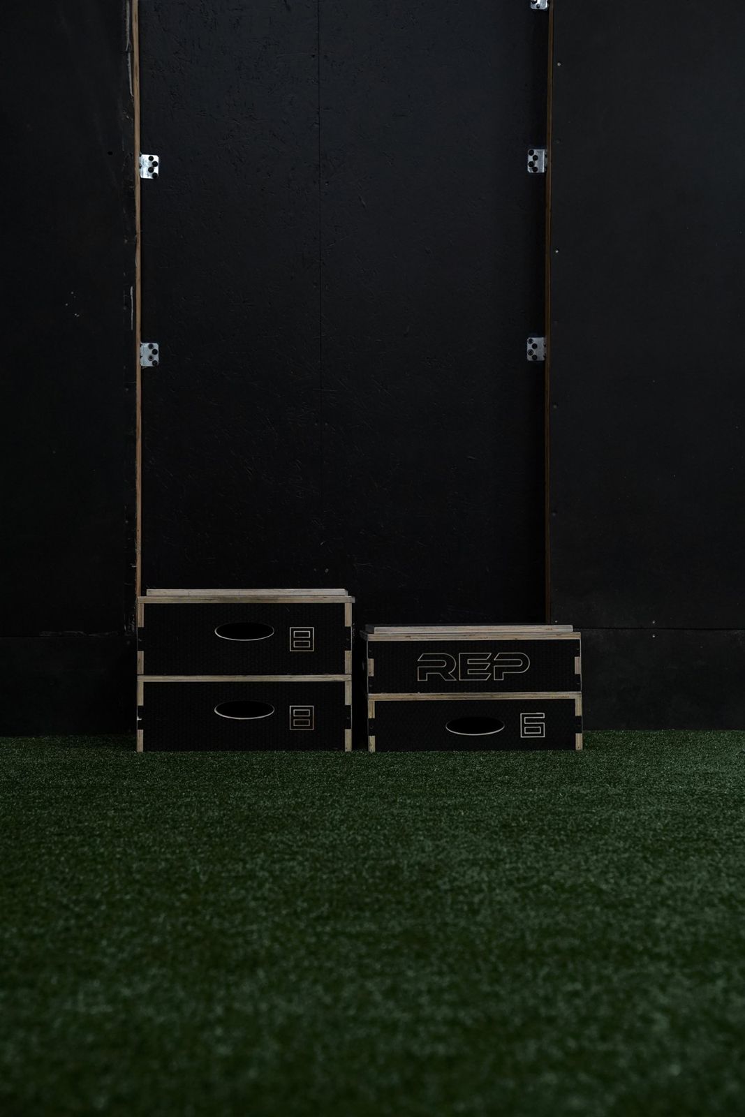 Jump boxes on the turf
